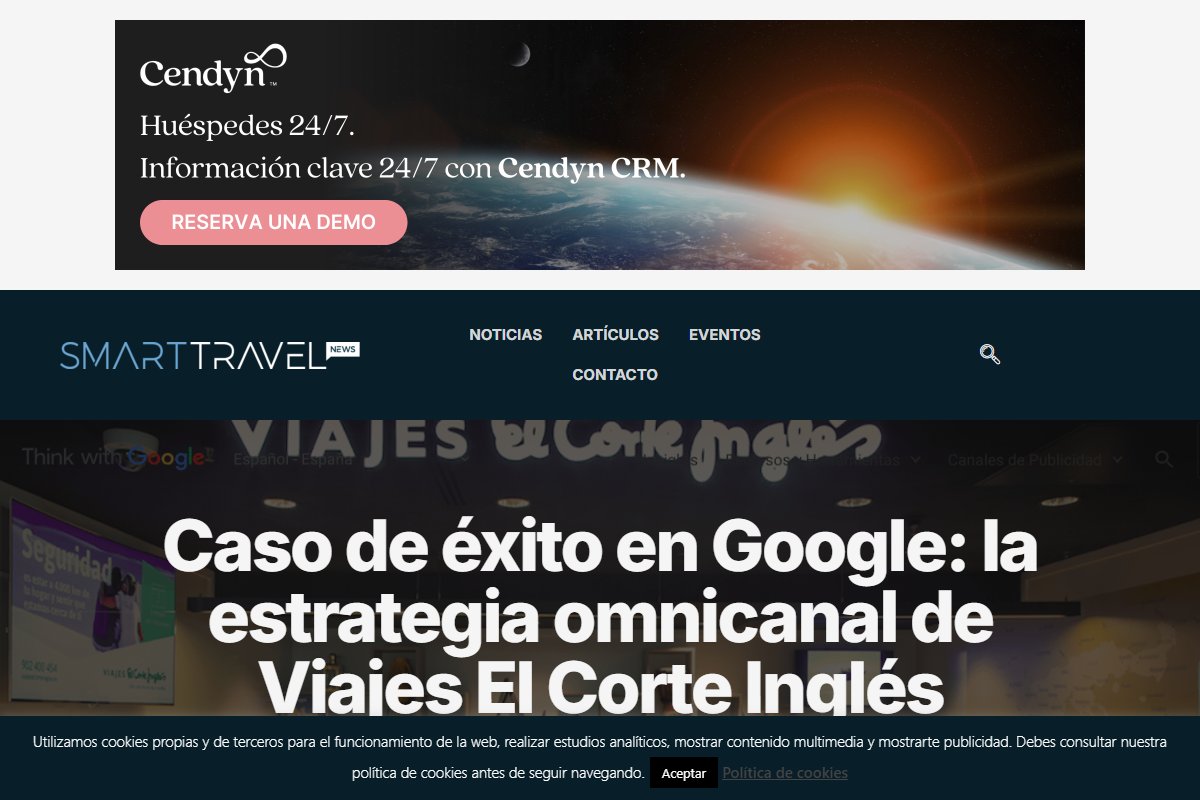Noticia Smart Travel News: Estrategia omnicanal Viajes El Corte Ingl&eacute;s y Google